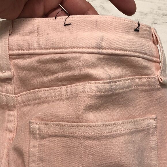 Veronica Beard Debbie Ankle Skinny High Rise Jeans 27 Button Fly Pink Stretch - Picture 13 of 14